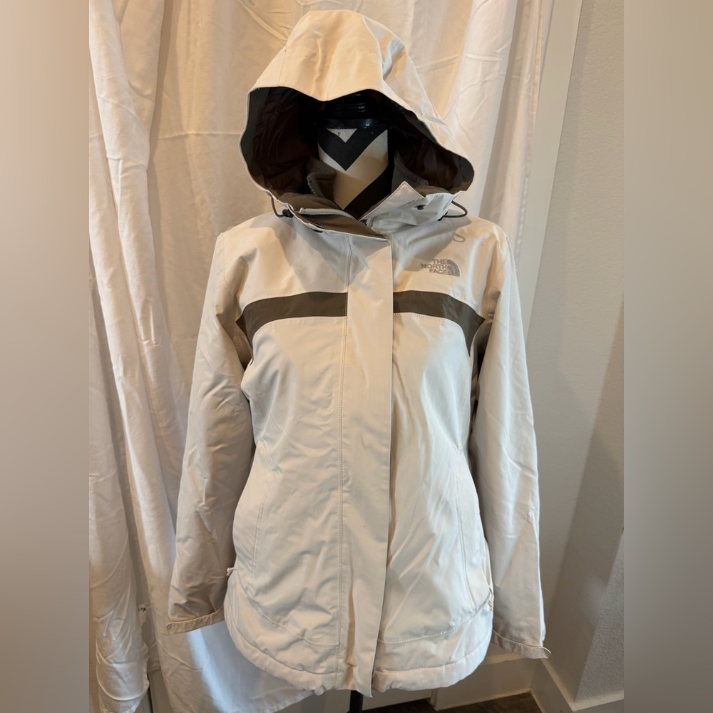 The North Face Women's Beige Hooded Ski Jacket
